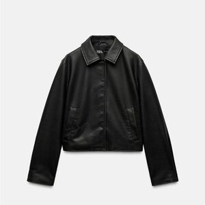 Zara faux leather jacket